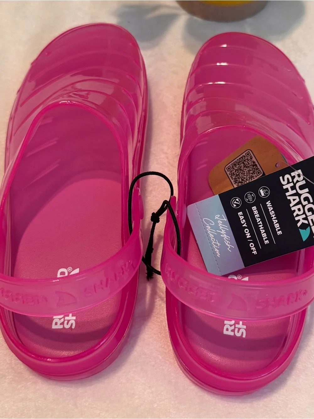 Rugged Shark Girls Jelly Clog Sandals, Size 6